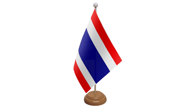 Thailand Small Flag with Wooden Stand